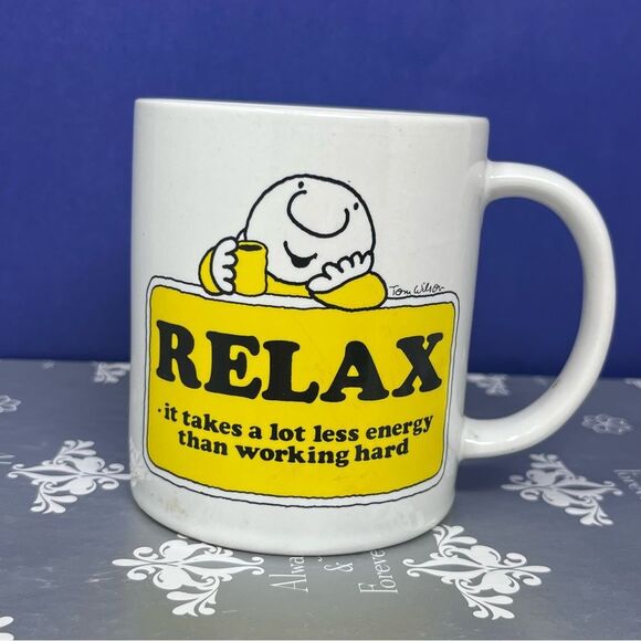 1980’s Ziggy Stoneware Mug Relax  It takes a lot less energy than working hard - Picture 1 of 7